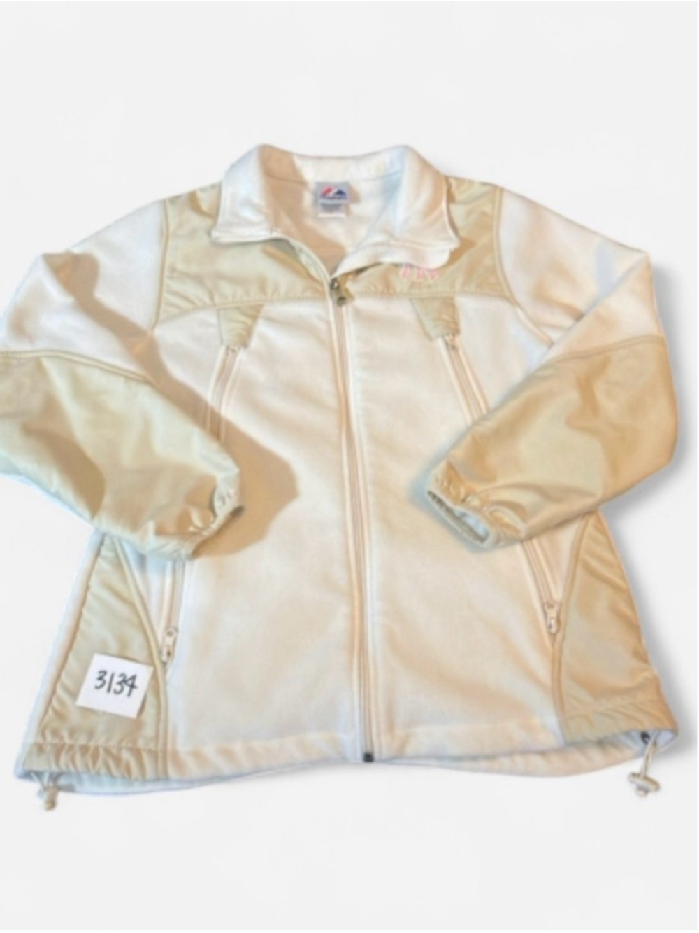Fanatics Women's Yankees Cream Fleece Zip-Up Jacket